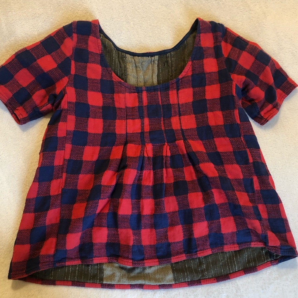 Ace & Jig Red/Navy Buffalo Shop Tee